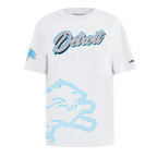 NFL DETROIT LIONS SHEER INFLUENCE T-SHIRT DE COUPE BOYFRIEND POUR FEMME (BLANC)