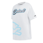 NFL DETROIT LIONS SHEER INFLUENCE T-SHIRT DE COUPE BOYFRIEND POUR FEMME (BLANC)