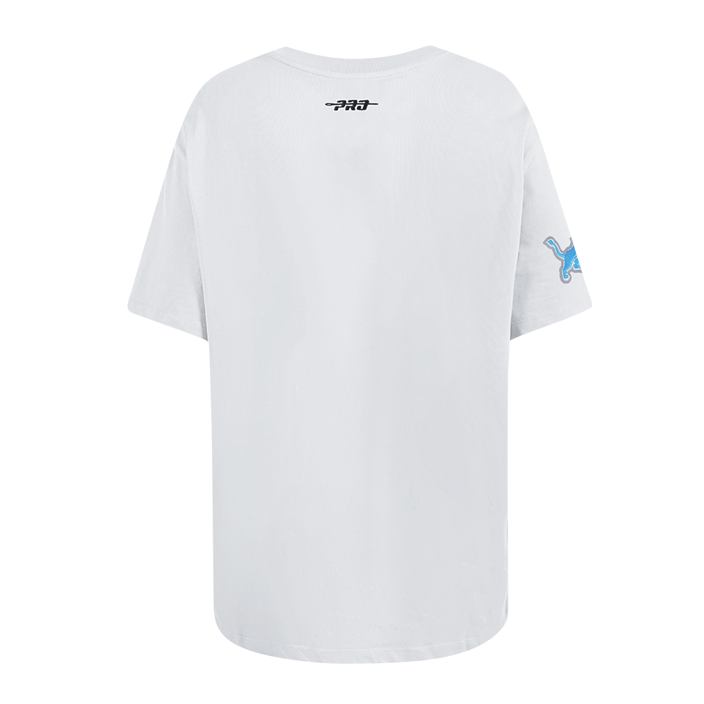 NFL DETROIT LIONS SHEER INFLUENCE T-SHIRT DE COUPE BOYFRIEND POUR FEMME (BLANC)
