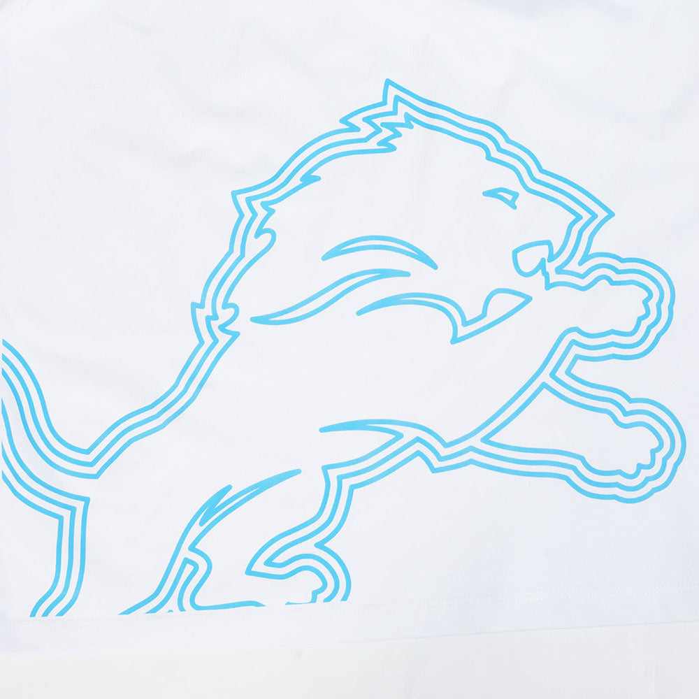 NFL DETROIT LIONS SHEER INFLUENCE T-SHIRT DE COUPE BOYFRIEND POUR FEMME (BLANC)
