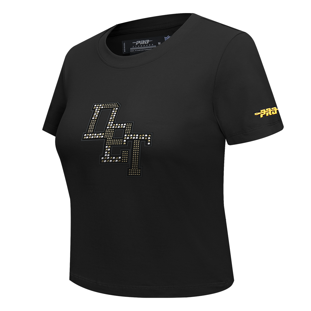 NFL DETROIT LIONS RENEGADE WOMEN'S BABY DOLL TEE (BLACK)