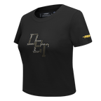 NFL DETROIT LIONS RENEGADE WOMEN'S BABY DOLL TEE (BLACK)