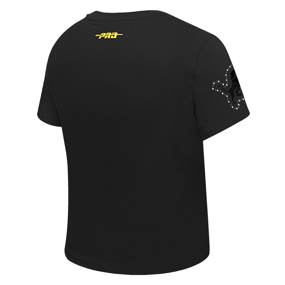 NFL DETROIT LIONS RENEGADE WOMEN'S BABY DOLL TEE (BLACK)