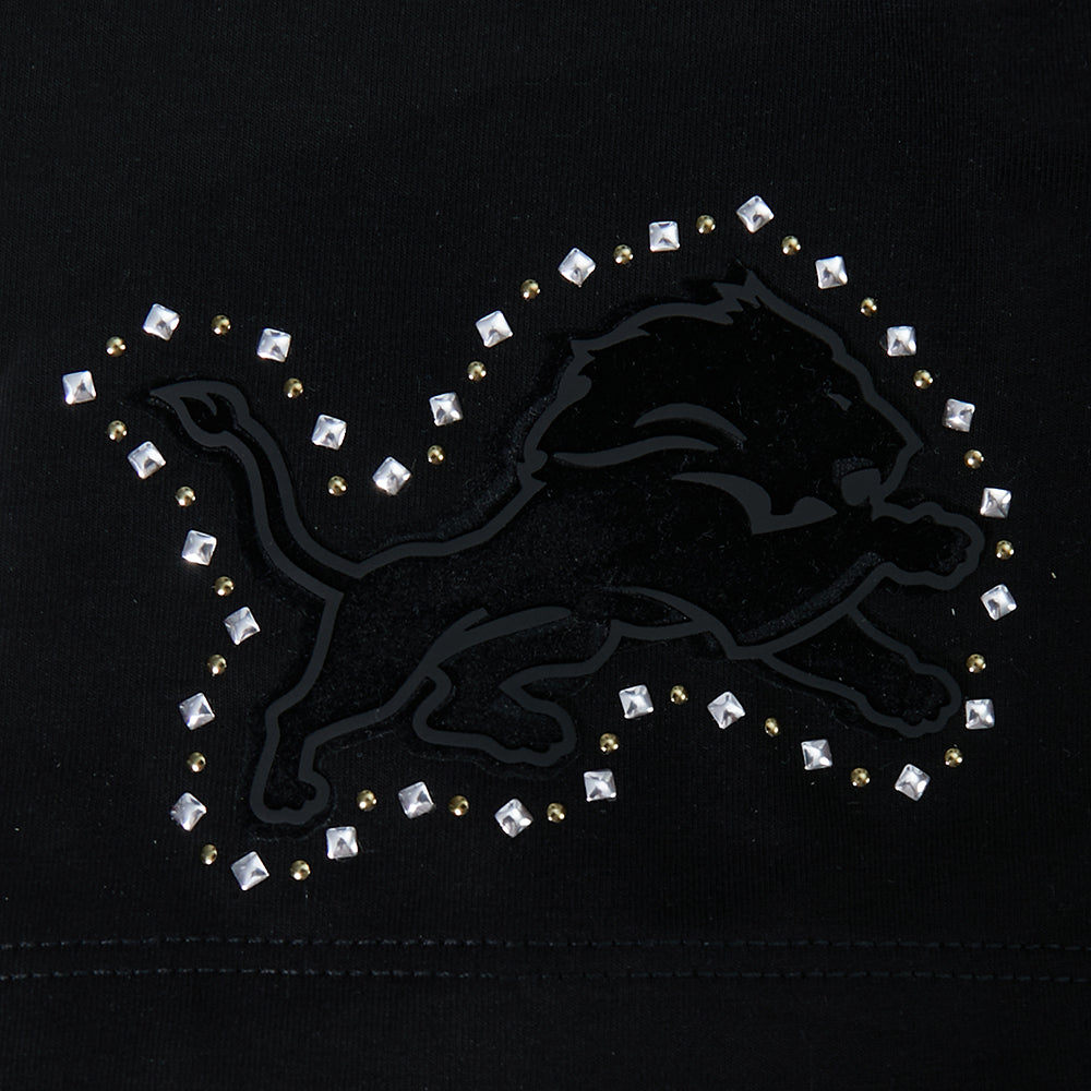 NFL DETROIT LIONS RENEGADE WOMEN'S BABY DOLL TEE (BLACK)