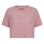 NFL DETROIT LIONS WASHED CLASSIC T-SHIRT À COUPE CARRÉE DÉLAVÉ À L'ENZYME POUR FEMME (MAUVE DÉLAVÉ)