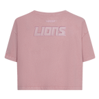 NFL DETROIT LIONS WASHED CLASSIC T-SHIRT À COUPE CARRÉE DÉLAVÉ À L'ENZYME POUR FEMME (MAUVE DÉLAVÉ)