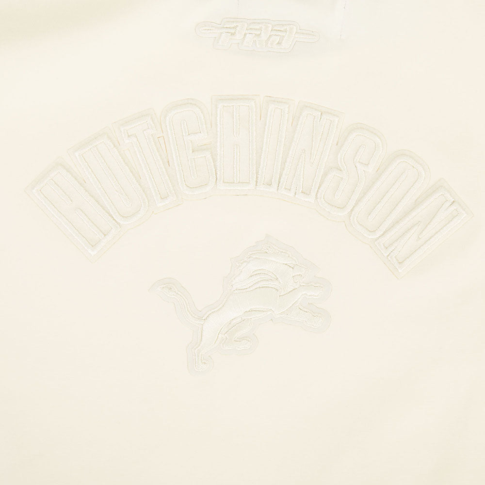 NFL DETROIT LIONS AIDAN HUTCHINSON #97 NEUTRAL PNN WOMEN'S SJ BOXY TEE (EGGSHELL)