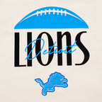 NFL DETROIT LIONS ORIGINAL PLAYERS T-SHIRT À MANCHES COURTES ET À COUPE AJUSTÉE POUR FEMME (COQUILLE D'ŒUF/NOIR)