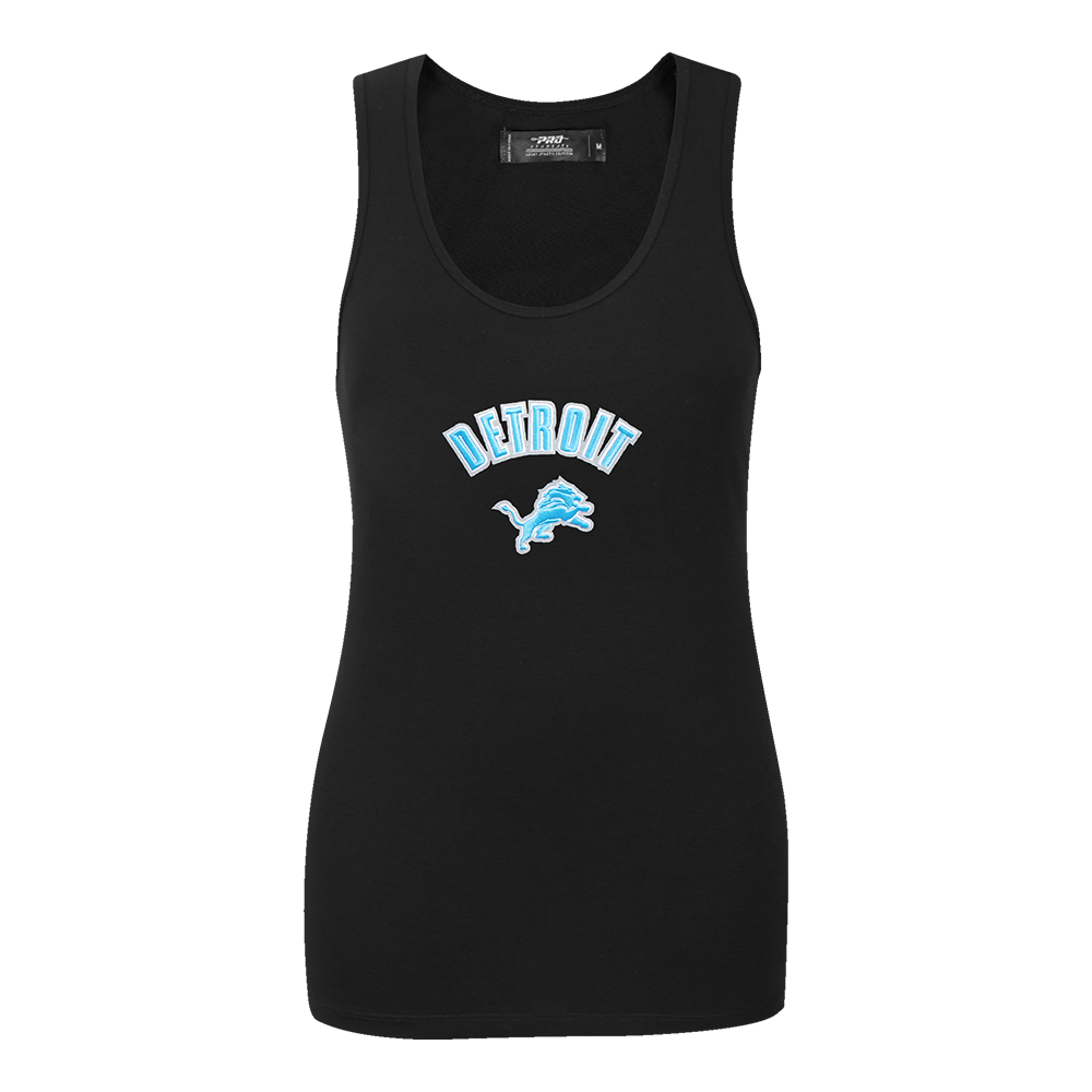 NFL DETROIT LIONS CLASSIC WOMEN'S RELAXED FIT RACERBACK (BLACK)