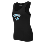 NFL DETROIT LIONS CLASSIC WOMEN'S RELAXED FIT RACERBACK (BLACK)