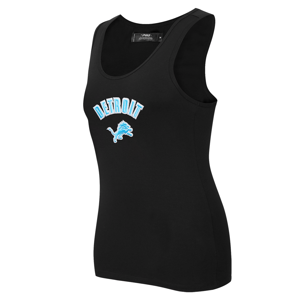 NFL DETROIT LIONS CLASSIC WOMEN'S RELAXED FIT RACERBACK (BLACK)