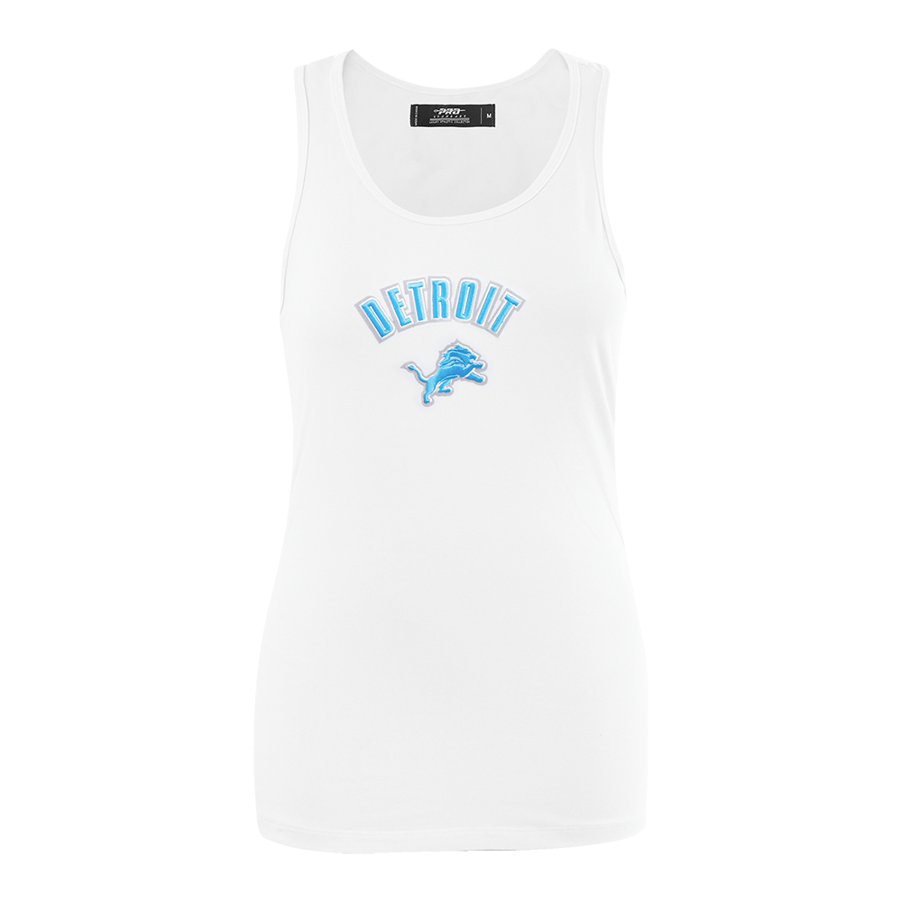 NFL DETROIT LIONS CLASSIC WOMEN'S RELAXED FIT RACERBACK (WHITE)