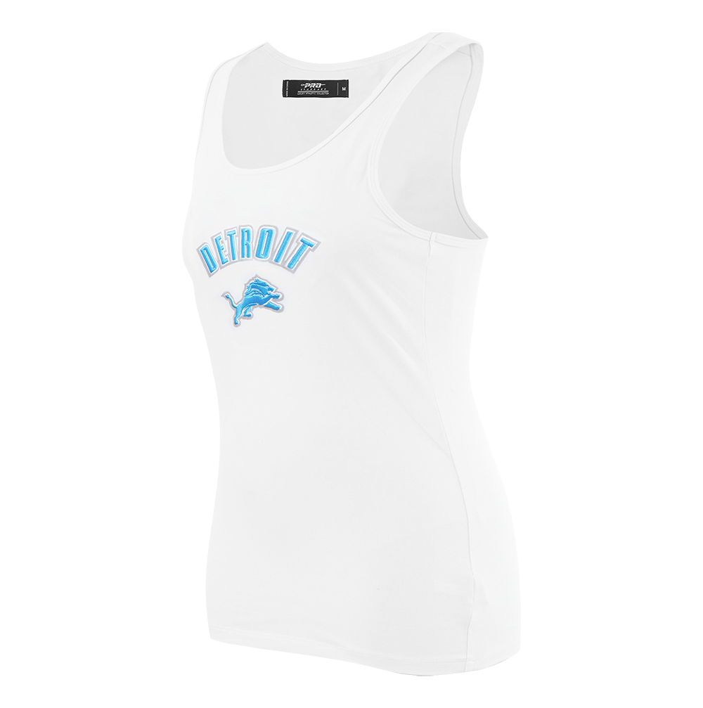 NFL DETROIT LIONS CLASSIC WOMEN'S RELAXED FIT RACERBACK (WHITE)