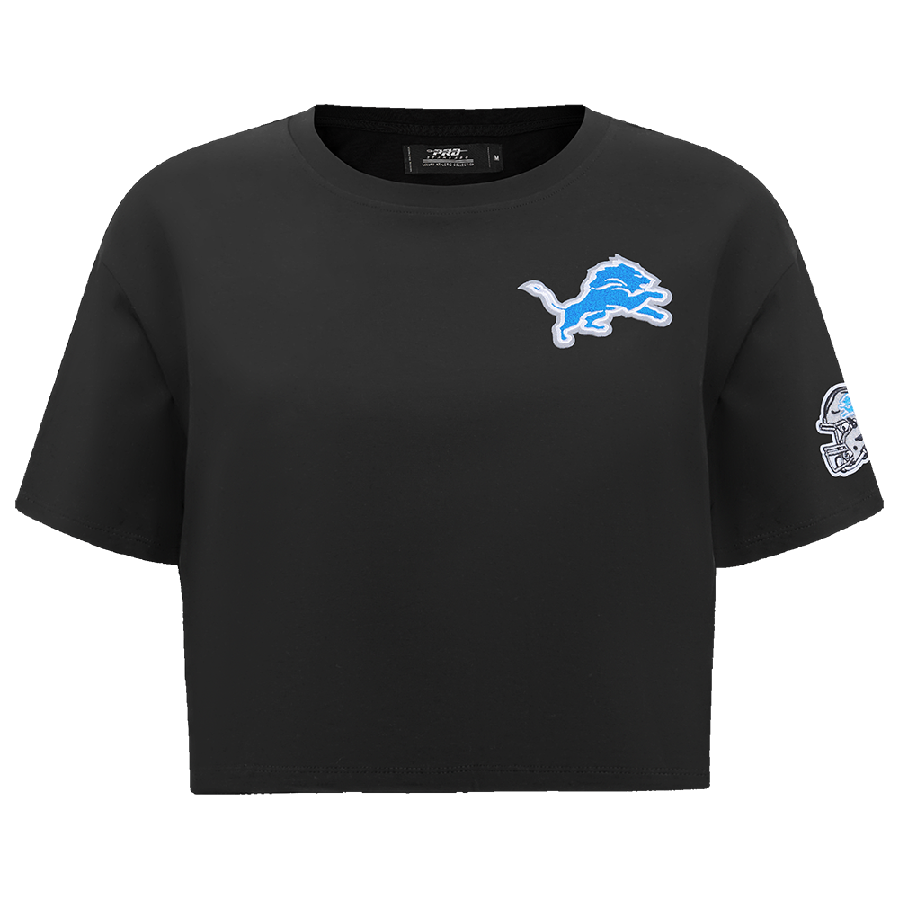 NFL DETROIT LIONS CLASSIC WOMEN'S BOXY TEE (BLACK)