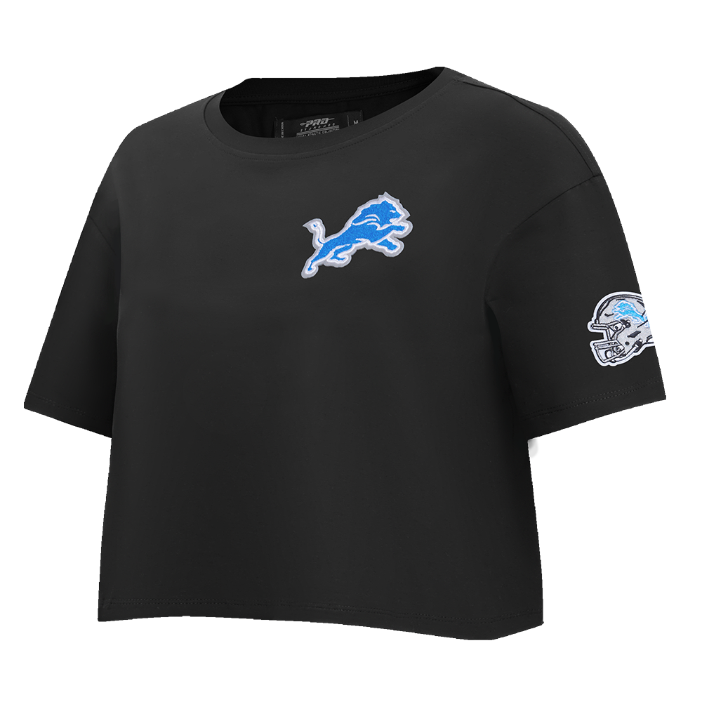 NFL DETROIT LIONS CLASSIC WOMEN'S BOXY TEE (BLACK)