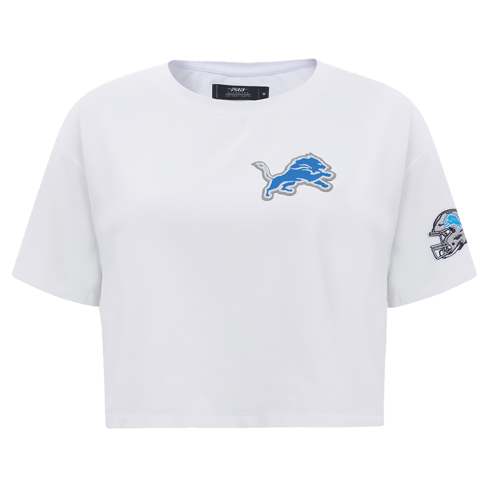 NFL DETROIT LIONS CLASSIC T-SHIRT À COUPE CARRÉE POUR FEMME (BLANC)