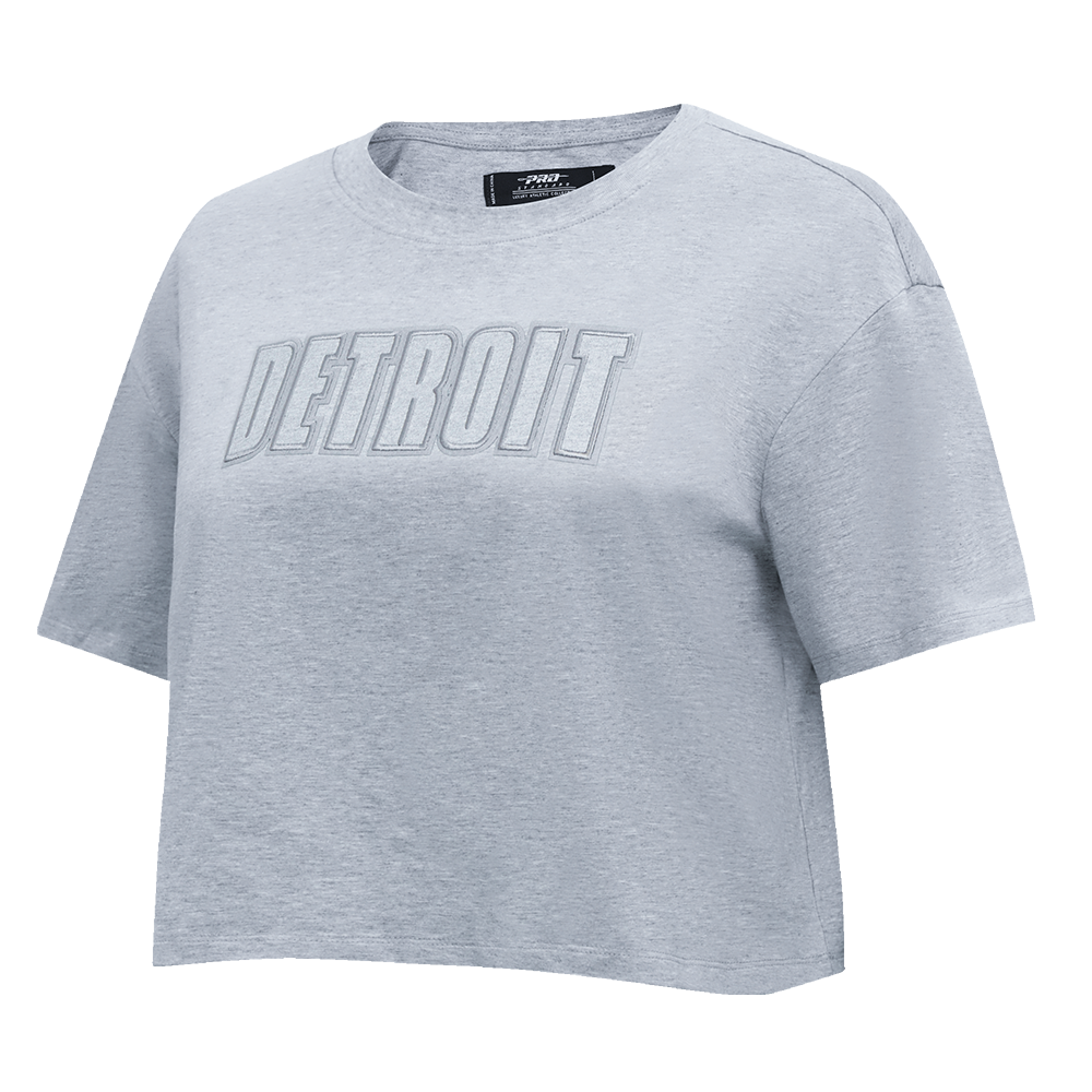 NFL DETROIT LIONS NEUTRAL SINGLE JERSEY BOXY TEE (DARK HEATHER GRAY)