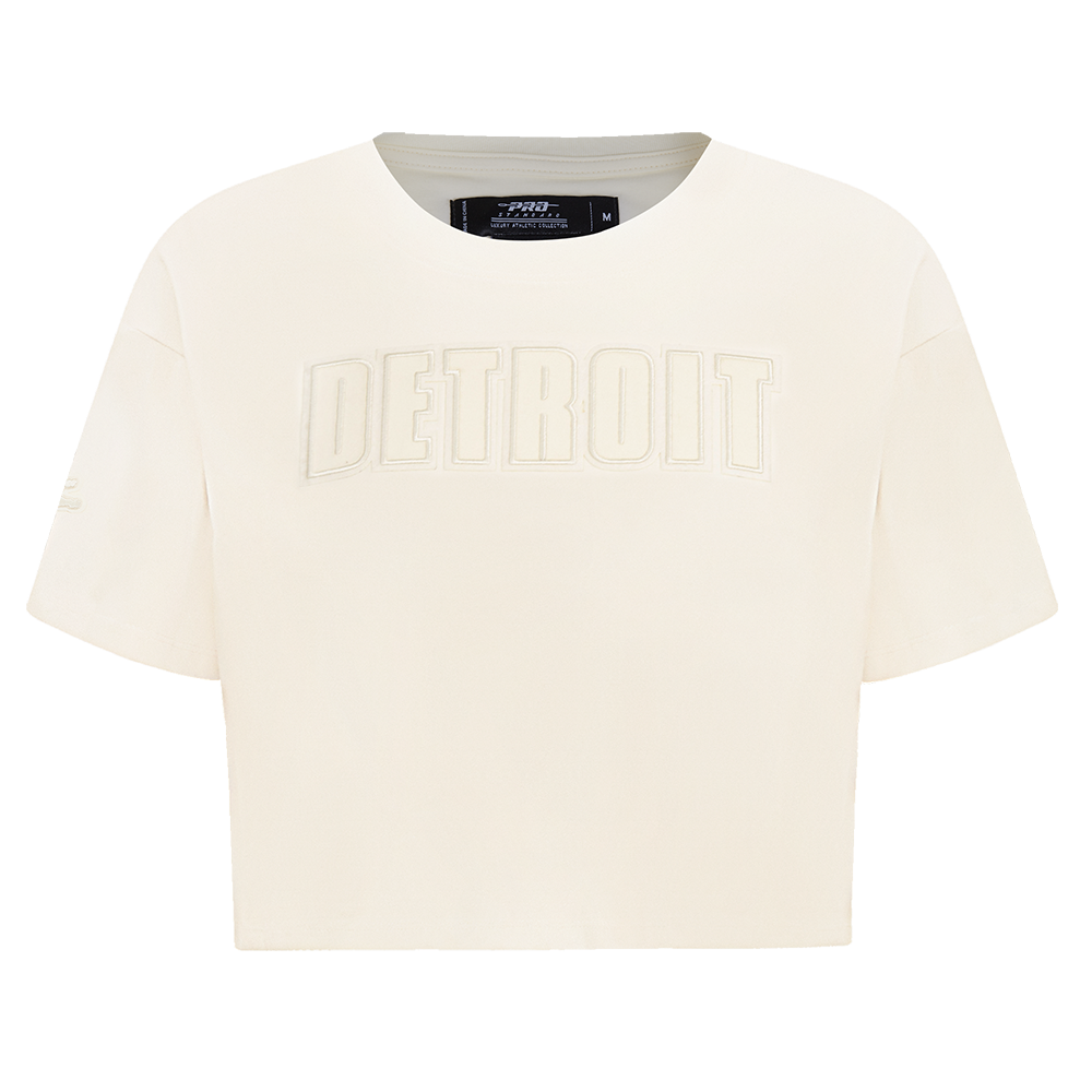 NFL DETROIT LIONS NEUTRAL WOMEN'S BOXY TEE (EGGSHELL)