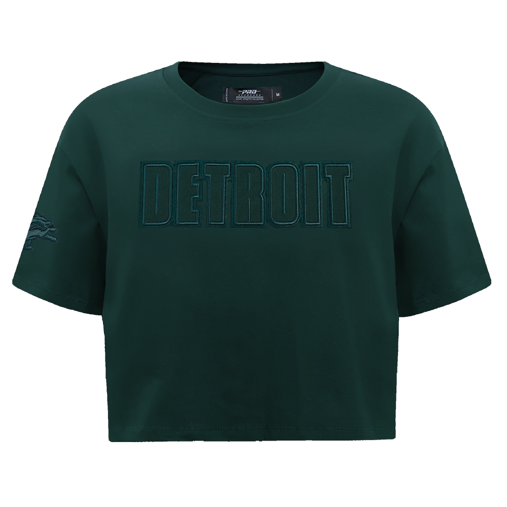 NFL DETROIT LIONS NEUTRAL SINGLE JERSEY BOXY TEE (FOREST GREEN)