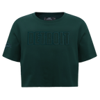 NFL DETROIT LIONS NEUTRAL SINGLE JERSEY BOXY TEE (FOREST GREEN)