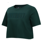 NFL DETROIT LIONS NEUTRAL SINGLE JERSEY BOXY TEE (FOREST GREEN)