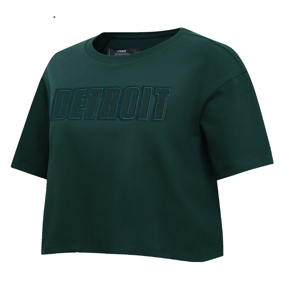 NFL DETROIT LIONS NEUTRAL SINGLE JERSEY BOXY TEE (FOREST GREEN)
