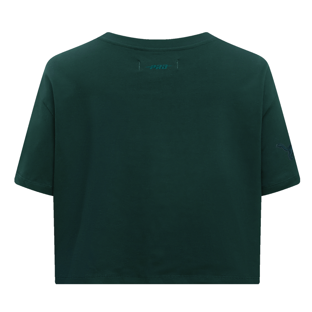 NFL DETROIT LIONS NEUTRAL SINGLE JERSEY BOXY TEE (FOREST GREEN)