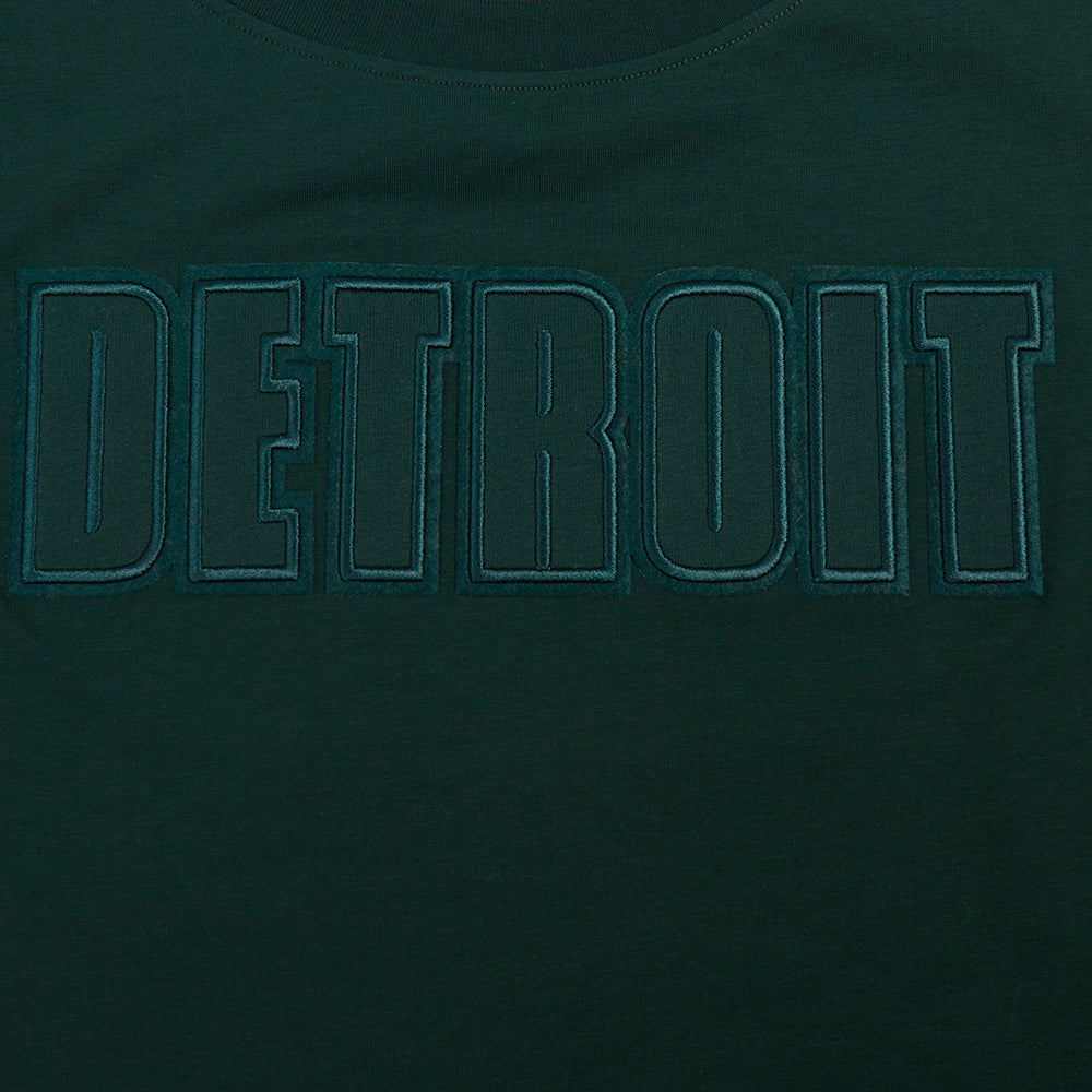 NFL DETROIT LIONS NEUTRAL SINGLE JERSEY BOXY TEE (FOREST GREEN)