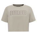 NFL DETROIT LIONS NEUTRAL SINGLE JERSEY BOXY TEE (TAUPE)