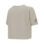 NFL DETROIT LIONS NEUTRAL SINGLE JERSEY BOXY TEE (TAUPE)