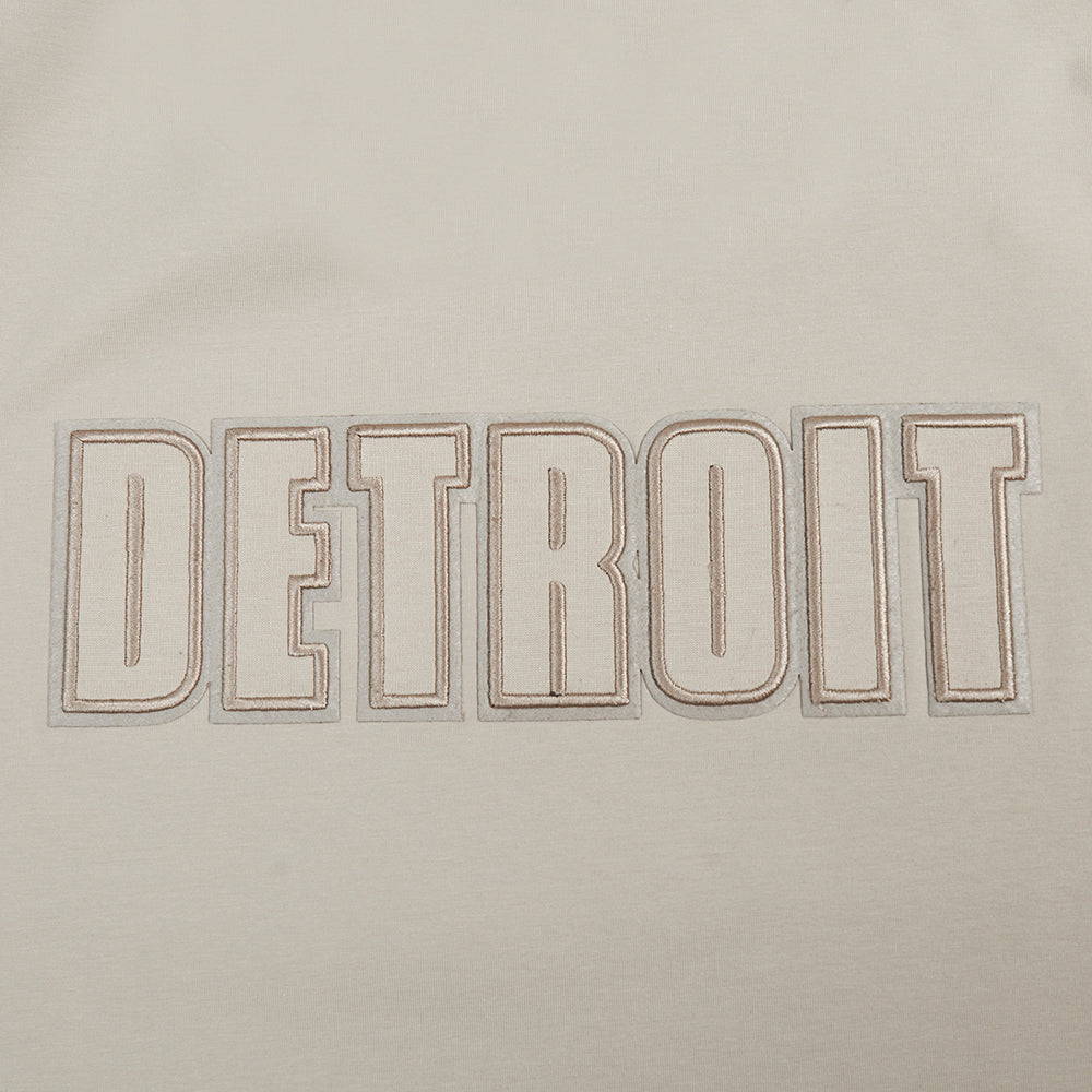NFL DETROIT LIONS NEUTRAL SINGLE JERSEY BOXY TEE (TAUPE)