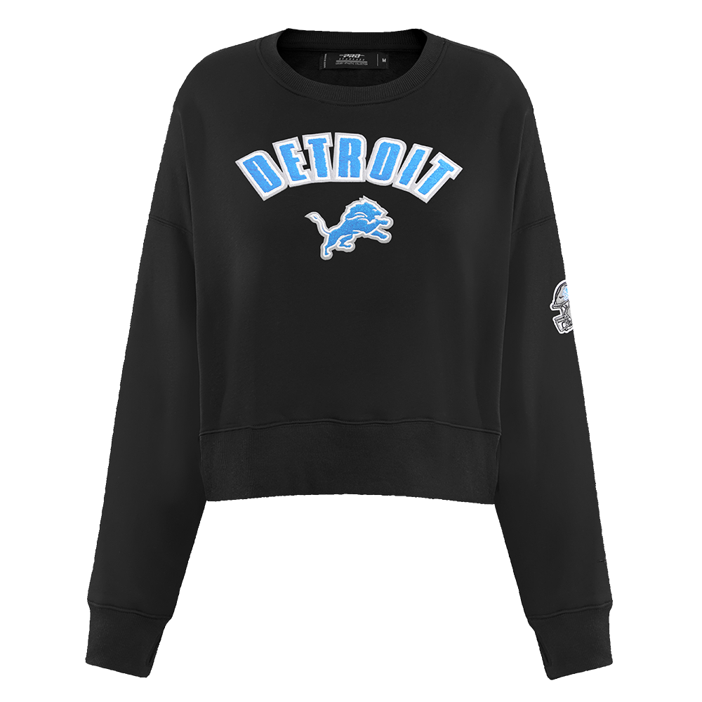 NFL DETROIT LIONS CLASSIC WOMEN'S CREWNECK (BLACK)
