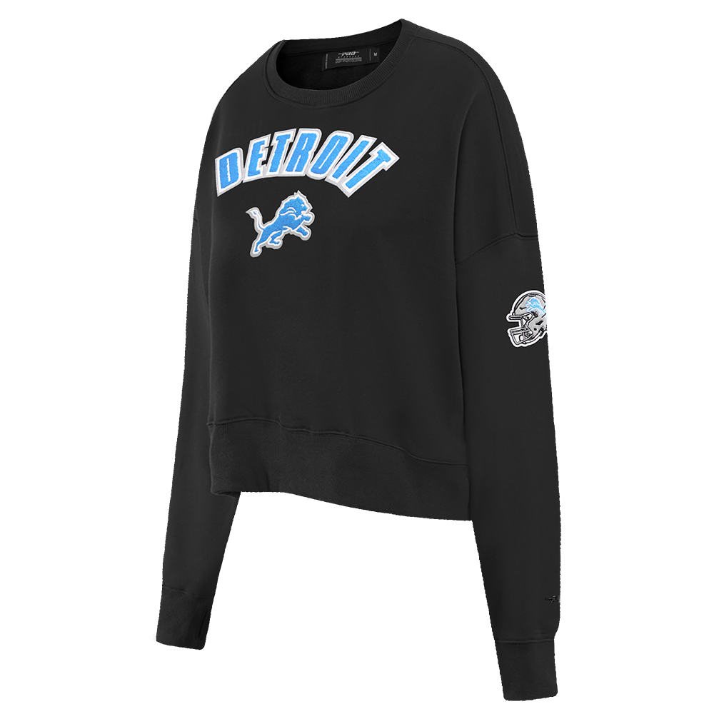 NFL DETROIT LIONS CLASSIC WOMEN'S CREWNECK (BLACK)