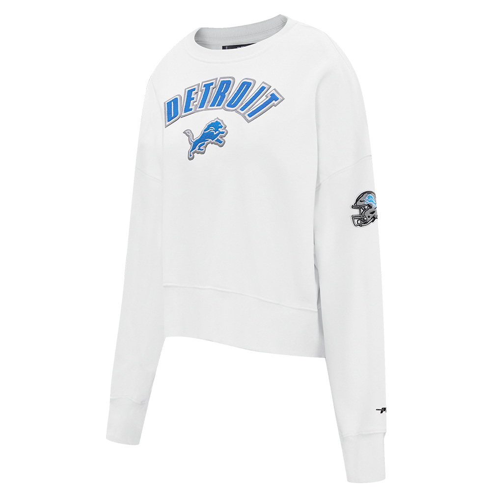 NFL DETROIT LIONS CLASSIC WOMEN'S CREWNECK (WHITE)
