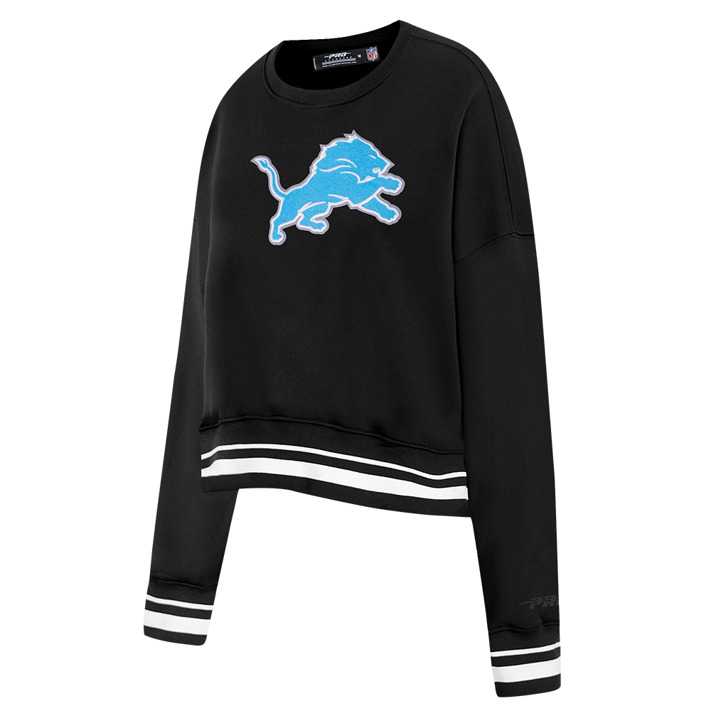 NFL DETROIT LIONS CHANDAIL À COL ROND MASHUP CÔTELÉ POUR FEMME (NOIR)