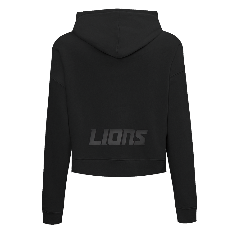 NFL DETROIT LIONS JEWELS CHANDAIL À CAPUCHON COURT EN MOLLETON POUR FEMME (NOIR)