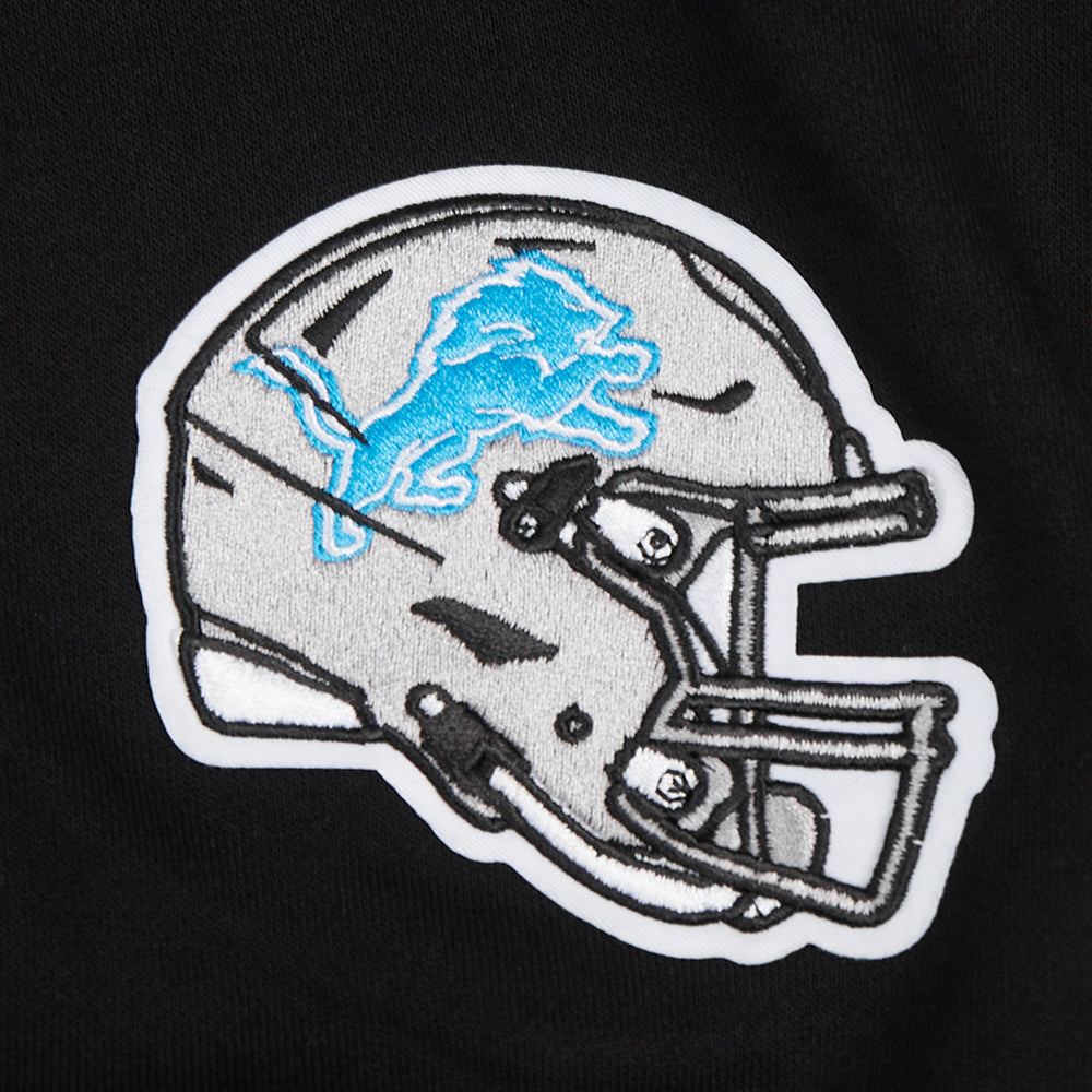 NFL DETROIT LIONS JEWELS CHANDAIL À CAPUCHON COURT EN MOLLETON POUR FEMME (NOIR)