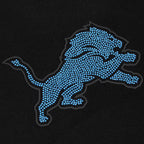 NFL DETROIT LIONS JEWELS CHANDAIL À CAPUCHON COURT EN MOLLETON POUR FEMME (NOIR)
