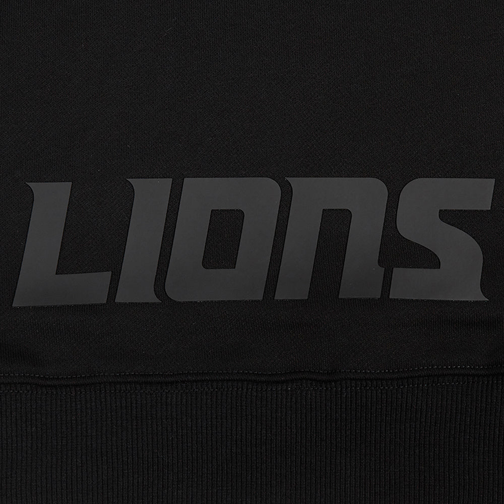 NFL DETROIT LIONS JEWELS CHANDAIL À CAPUCHON COURT EN MOLLETON POUR FEMME (NOIR)