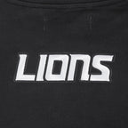 NFL DETROIT LIONS PEARLS CHANDAIL À COL ROND EN MOLLETON CÔTELÉ POUR FEMME (NOIR)