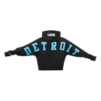 NFL DETROIT LIONS WINGSPAN CHANDAIL À CAPUCHON COURT EN MOLLETON POUR FEMME (NOIR)