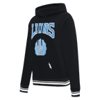 NFL DETROIT LIONS CREST EMBLEM WOMEN'S RIB FLC PO HOODIE (BLACK)