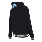 NFL DETROIT LIONS CREST EMBLEM WOMEN'S RIB FLC PO HOODIE (BLACK)