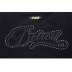 NFL DETROIT LIONS RENEGADE CHANDAIL À COL ROND EN MOLLETON POUR FEMME (NOIR)