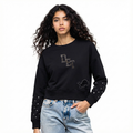 NFL DETROIT LIONS RENEGADE CHANDAIL À COL ROND EN MOLLETON POUR FEMME (NOIR)