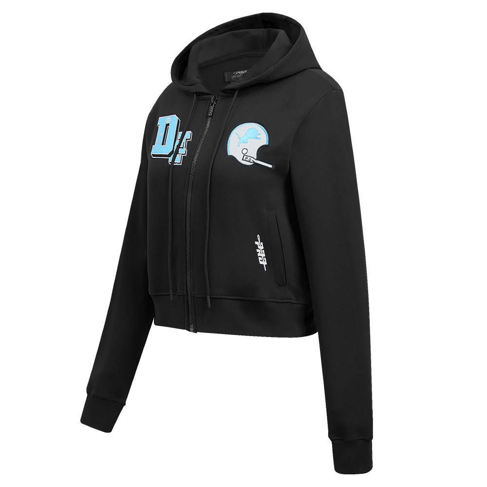 NFL DETROIT LIONS BEST OF WOMEN'S FLC FZ HOODIE (BLACK)
