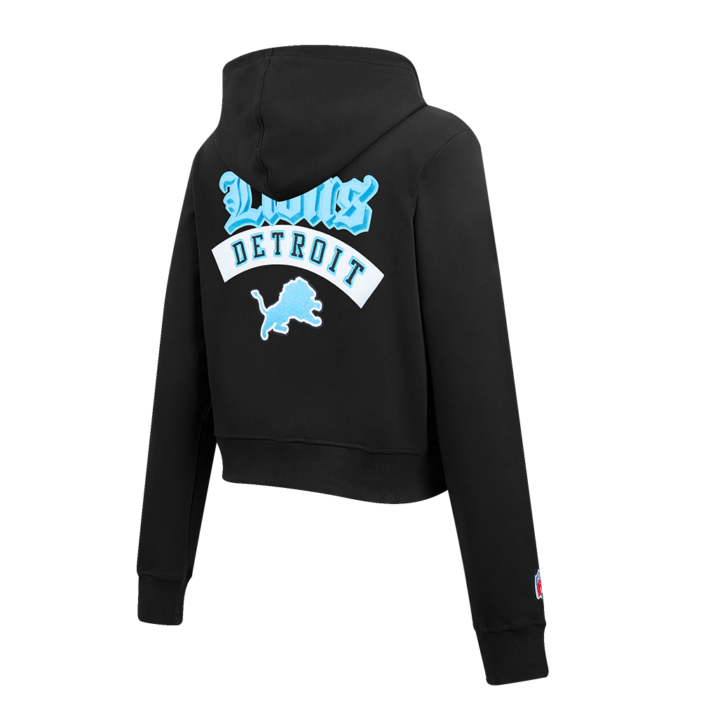 NFL DETROIT LIONS BEST OF WOMEN'S FLC FZ HOODIE (BLACK)
