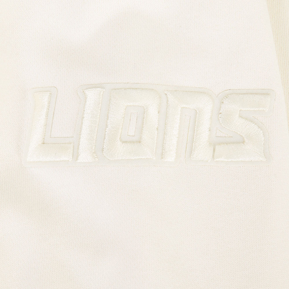 NFL DETROIT LIONS AMON RA ST. BROWN #14 NEUTRAL CHANDAIL À COL ROND EN MOLLETON POUR FEMME (COQUILLE D'ŒUF)