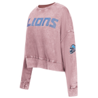 NFL DETROIT LIONS CHANDAIL OUATÉ À COL ROND POUR FEMME (MAUVE DÉLAVÉ)