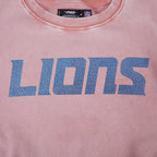 NFL DETROIT LIONS CHANDAIL OUATÉ À COL ROND POUR FEMME (MAUVE DÉLAVÉ)